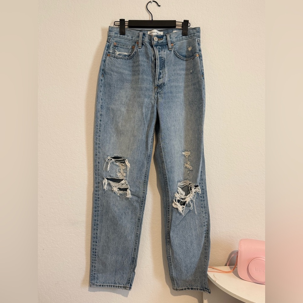 Denim Forum Blue Straight Leg Jeans
